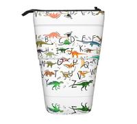 Kfjghhl Elegante estuche para lápices de alfabetos con dinosaurios, tamaño grande, ligero, para estudiantes, adultos, niños, regalos para niños