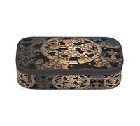 Kfjghhl Estuche grande con diseño de rompecabezas para niñas y niños, bonito estuche secundario de gran capacidad, compartimentos con cremallera