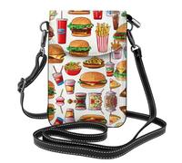 Kfjghhl Fast Food - Bolsos cruzados pequeños para mujer, de piel vegana, ligeros, para teléfono celular, cartera
