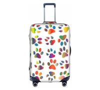 Kfjghhl Funda de equipaje lavable colorida con diseño de pata de perro, protector de maleta de 18 a 32 pulgadas, White, S