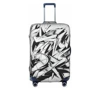 Kfjghhl Funda de equipaje lavable con dibujo de graffiti, protector de maleta de 18 a 32 pulgadas, White, XL
