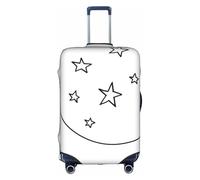 Kfjghhl Funda de equipaje lavable con diseño de estrellas, protector de maleta de 18 a 32 pulgadas, White, M