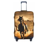 Kfjghhl Funda de equipaje lavable con diseño de rayas de caballo, protector de maleta de 18 a 32 pulgadas, White, L