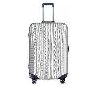 Kfjghhl Funda de equipaje lavable con diseño de rayas triangulares bohemias, protector de maleta de 18 a 32 pulgadas, White, M