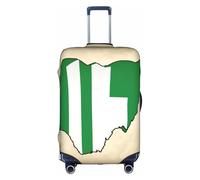Kfjghhl Funda de equipaje lavable con la bandera de Nigeria Map02, protector de maleta a la moda, se adapta a funda de equipaje de viaje de 18 a 32 pulgadas, White, L
