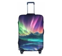 Kfjghhl Funda de equipaje lavable con luces del norte oscuras, protector de maleta de moda para equipaje de viaje de 18 a 32 pulgadas, White, M