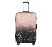 Kfjghhl Funda de equipaje lavable de color mármol color oro rosa, protector de maleta de 18 a 32 pulgadas, White, M