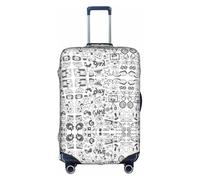 Kfjghhl Funda de equipaje lavable para niños de videojuegos, protector de maleta de 18 a 32 pulgadas, White, S
