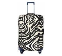 Kfjghhl Funda protectora lavable para equipaje de 18 a 32 pulgadas, diseño de cebra, White, L