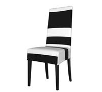 Kfjghhl Fundas protectoras para sillas de comedor, color blanco y negro, elásticas, extraíbles y lavables, para decorar sillas