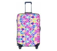 Kfjghhl Hermosa funda de equipaje lavable con diseño de sirena de colores arcoíris, protector de maleta de 18 a 32 pulgadas, White, L