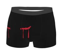 Kfjghhl Karate - Calzoncillos tipo bóxer ultra transpirables para hombre, no se suben, con comodidad y flexibilidad, Negro, L