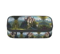 Kfjghhl Legendary Fairy Tale Castle03 - Estuche grande para niñas y niños, bonito estuche secundario de gran capacidad, compartimentos con cremallera