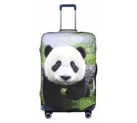 Kfjghhl Lovely Panda Walking On The Grassland - Funda protectora de equipaje lavable a la moda, se adapta a funda de equipaje de viaje de 18 a 32 pulgadas, White, L
