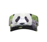 Kfjghhl Lovely Panda Walking On The Grassland - Gorra deportiva con visera para el sol, bola de sarga, ajustable, para hombres y mujeres, protección UV, gorra de playa, color negro