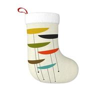 Kfjghhl Medias de Navidad con estampado moderno de mediados de siglo, para adultos y niños, bolsas colgantes para decoración del hogar, bolsa de regalo