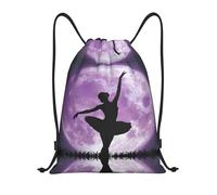 Kfjghhl Mochila deportiva con cordón ajustable para bailarina, bolsa de gimnasio, para mujeres, hombres, niños, deportes al aire libre, Black, S, Vacaciones