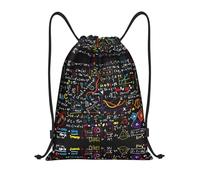 Kfjghhl Mochila deportiva con cordón de fórmula matemática, bolsa de gimnasio, para mujeres, hombres, niños, deportes al aire libre, Black, S, Vacaciones