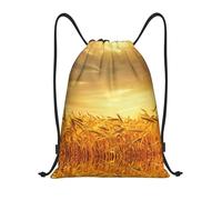 Kfjghhl Mochila deportiva con cordón de trigo, bolsa de gimnasio, para mujeres, hombres, niños, deportes al aire libre, Black, S, Vacaciones