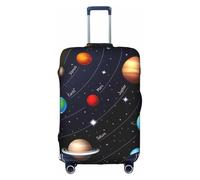 Kfjghhl Outer Space - Funda de equipaje lavable con sistema solar, protector de maleta de 18 a 32 pulgadas, White, L