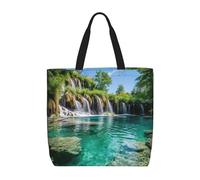Kfjghhl Plitvice Lakes National Park - Bolsa de mano con cremallera para mujer, gran capacidad, para mujer, mujer, niña, tienda, trabajo, universidad, uso diario