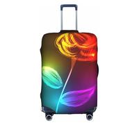 Kfjghhl Red Rose Art - Funda lavable para equipaje, protector de maleta de 18 a 32 pulgadas, White, L