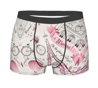 Kfjghhl Romantic Paris Butterfly - Calzoncillos tipo bóxer ultra transpirables para hombre, no se suben, con comodidad y flexibilidad, Negro, XL