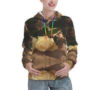 Kfjghhl Romantic Roses - Sudadera con capucha para hombre y mujer, unisex, para el trabajo, regalo, Negro, M