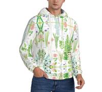 Kfjghhl Springtime Herb Garden - Sudadera con capucha para hombre, forro polar, manga larga, regalo de San Valentín, Negro, S