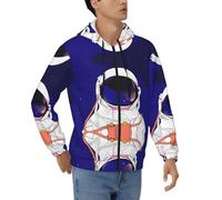 Kfjghhl Sudadera con capucha Cool Man In Outer Space Galaxy para hombre, sudadera con capucha para mujer, unisex, para el trabajo, regalos, Negro, L