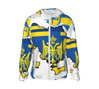Kfjghhl Sudadera con capucha transpirable de manga larga para adultos, con diseño de mapa de la bandera de Ucrania 01, Negro, M-3XL