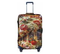 Kfjghhl Tasty Pizza - Funda de equipaje lavable a la moda, protector de maleta para equipaje de viaje de 18 a 32 pulgadas, White, M