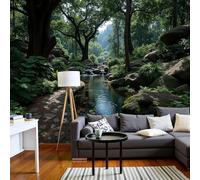 kfjhgbdshhj Papel Pintado fotográfico con paisajes misteriosos, Arroyos de la Selva Tropical, Papel Pintado no Tejido para Sala de Estar, Dormitorio, habitación Infantil, Paisaje, 400 cm x 280 cm