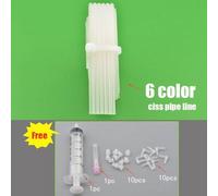 KFJHTWG 1 Metro 4 6 8 CILLO CISMO CISS CISS CISS TUBEL PVC PVC con el Codo de Tubo y el Kit de Accesorios de Tope de Goma para Sistemas de Tinta(6 Color Tube)