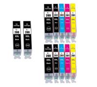 KFJHTWG Cartucho de Tinta 280XXL 281XXL Compatible con los Modelos de Impresora TR7520 TR8520 TS6120 TS8120 para el número de Pieza PGI-280XXL CLI-281XXL PGI 280 XXL CLI 281 XXL(2SET and 2BK)