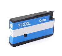 KFJHTWG Cartucho de Tinta de inyección de Tinta remanufacturada 712XL 3ED71A 3ED67A Compatible con T210 T230 T250 T650 Impresoras(712XL Cyan)