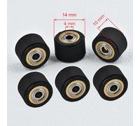 KFJHTWG Conjunto de Rueda de Empuje de Rodillo de pellizco de 3pc Compatible con Mimaki Roland Camm Graphtec CE5000 120 Liyu Feed de Goma Cobre de Goma(3pcs 4x10x14mm)