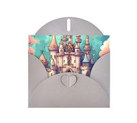 KFLDYOASCBVN Classical Castle - Elegante tarjeta de felicitación de papel perlado para Navidad, tarjeta de bendición, cumpleaños, día de San Valentín y más