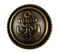 KFMON 10/20 Botones de Metal Vintage para Abrigo, Estilo de vástago de Ancla de Bronce, botón de Patrones Decorativos, Botones de Abrigo, Ideal para Manualidades