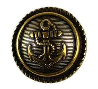 KFMON 10/20 Botones de Metal Vintage para Abrigo, Estilo de vástago de Ancla de Bronce, botón de Patrones Decorativos, Botones de Abrigo, Ideal para Manualidades