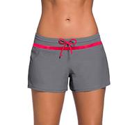 Kfnire Shorts de Natación Mujer Shorts de Baño Secado Rápido Estilo Boyleg División Lateral Mujer Playa Surf Essential Bikini Short Deportes Acuáticos Pantalones Cortos de Protección UV para Mujer