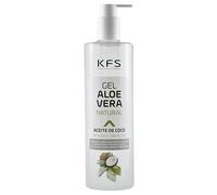 KFS Aloe Vera puro gel natural con aceite de coco. 500 ml. Absorción inmediata y agradable textura no grasa. Nutre, hidrata, y refresca tu piel. Excelente tras depilación. After sun (500ml coco)