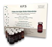 KFS Viales Triple Serum facial acido hialuronico con niacinamida B3 y pantenol B5. Acción multicapa, rellenador y lifting facial. Compatible con microneedling facial, dermaroller y dermapen. 10u x 5ml