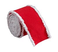 Kfwfuaee 3. Elegante cinta de borde suave rojo y blanco para regalo para recorte de árboles festivos y proyectos de manualidades de temporada, cinta elástica para adornos de árbol de Navidad