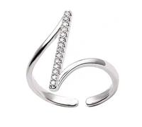 Kfwfuaee Anillos ondulados únicos de la iglesia que adornan oro o plateado geométrico diseño geométrico dedo anillos joyería regalo para mujeres circón para mujeres, como se describe