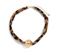 Kfwfuaee Collar de tela de algodón con patrón ajustable y patrón con hechizo de aleación para trajes casuales o zapatos de viaje y colgante de estrella de mar, talla única, como se describe, como se