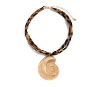 Kfwfuaee Collar de tela de algodón con patrón ajustable y patrón con hechizo de aleación para trajes casuales o zapatos de viaje y colgante de estrella de mar, talla única, como se describe, como se