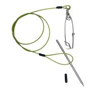 Kfwfuaee Fishstringer mit Clip Fischhalter zum Schnellspear Handspear Edelstahl Seilstringer Fischnadelhaken