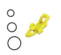 Kfwfuaee Gancho de seguridad titular de pesca Tackle caña de pescar gancho Keeper con anillos de goma soporte cebo instalación rápida