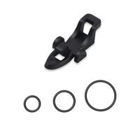 Kfwfuaee Gancho de seguridad titular de pesca Tackle caña de pescar gancho Keeper con anillos de goma soporte cebo instalación rápida